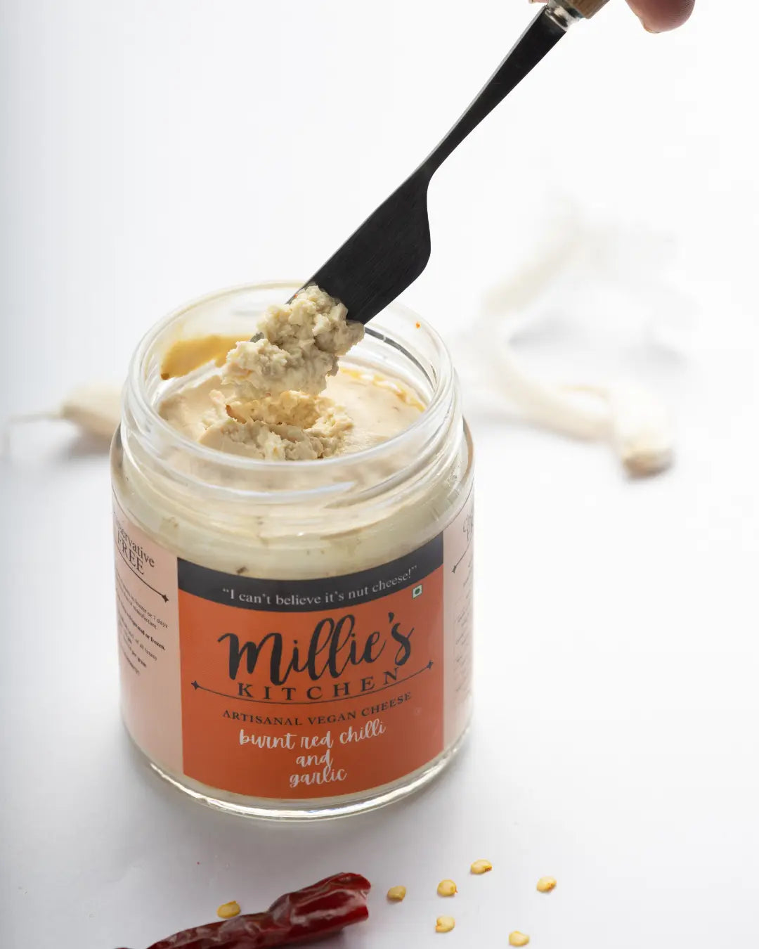 Millie's Burnt Red Chilli and Garlic Wheel Vegan Cheese Earth Story