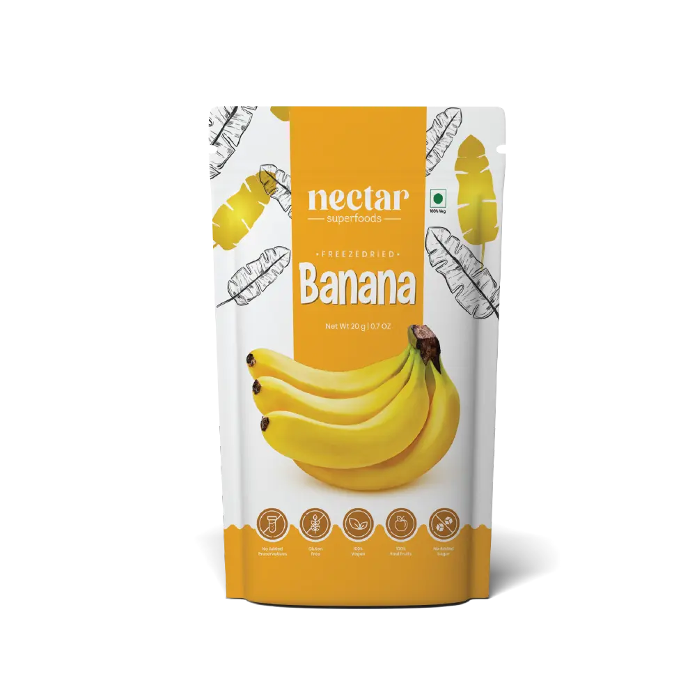 Nectar Superfoods Banana package on a white background