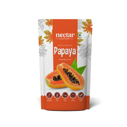 Nectar Superfoods papaya packaging on a white background
