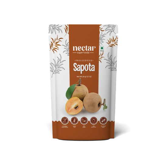 Nectar Superfoods Freeze Dried Sapota ( Chikoo )- 20 gms Nectar