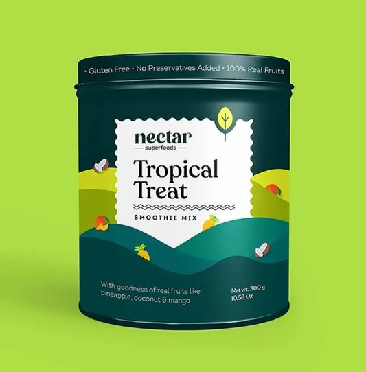 Nectar Superfoods Tropical Treat Smoothie- Mango-Pineapple- Coconut-300gms Nectar